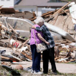 Stressed Florida homeowner after hurricane damage compared to prepared homeowner with Asset Shield's digital inventory.